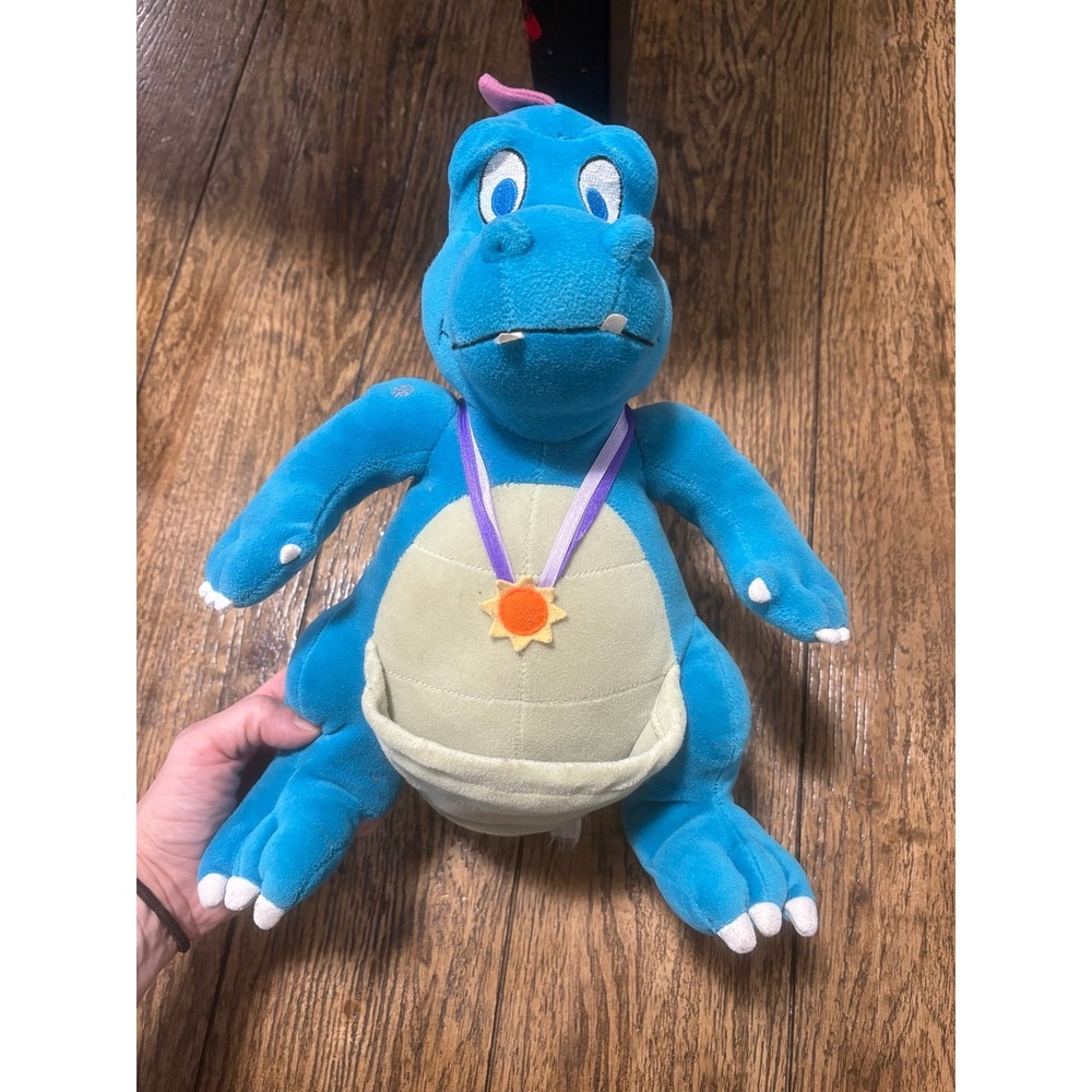 Vintage Dragon Tales Ord Winged Blue Plush w Pocket PBS Kids Playskool 10" Y2K